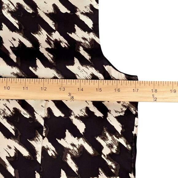 J.Crew 100% Silk Black and cream flounce wolfstooth sleeveless Dress – Size 2 - Picture 4 of 7